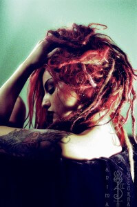 misty red natural dreads